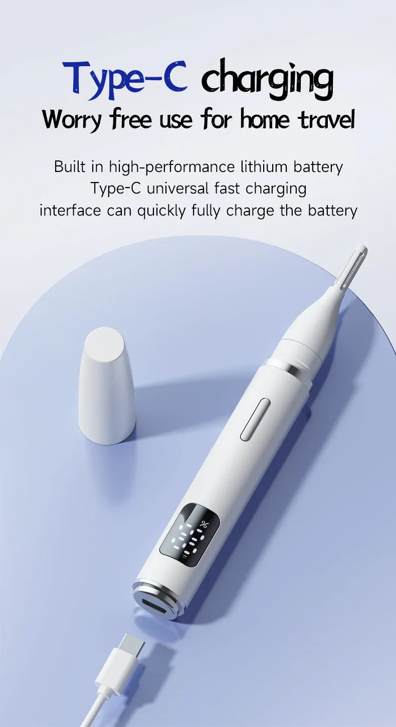 Tondeuse électrique pour poils du nez, facilité de nettoyage