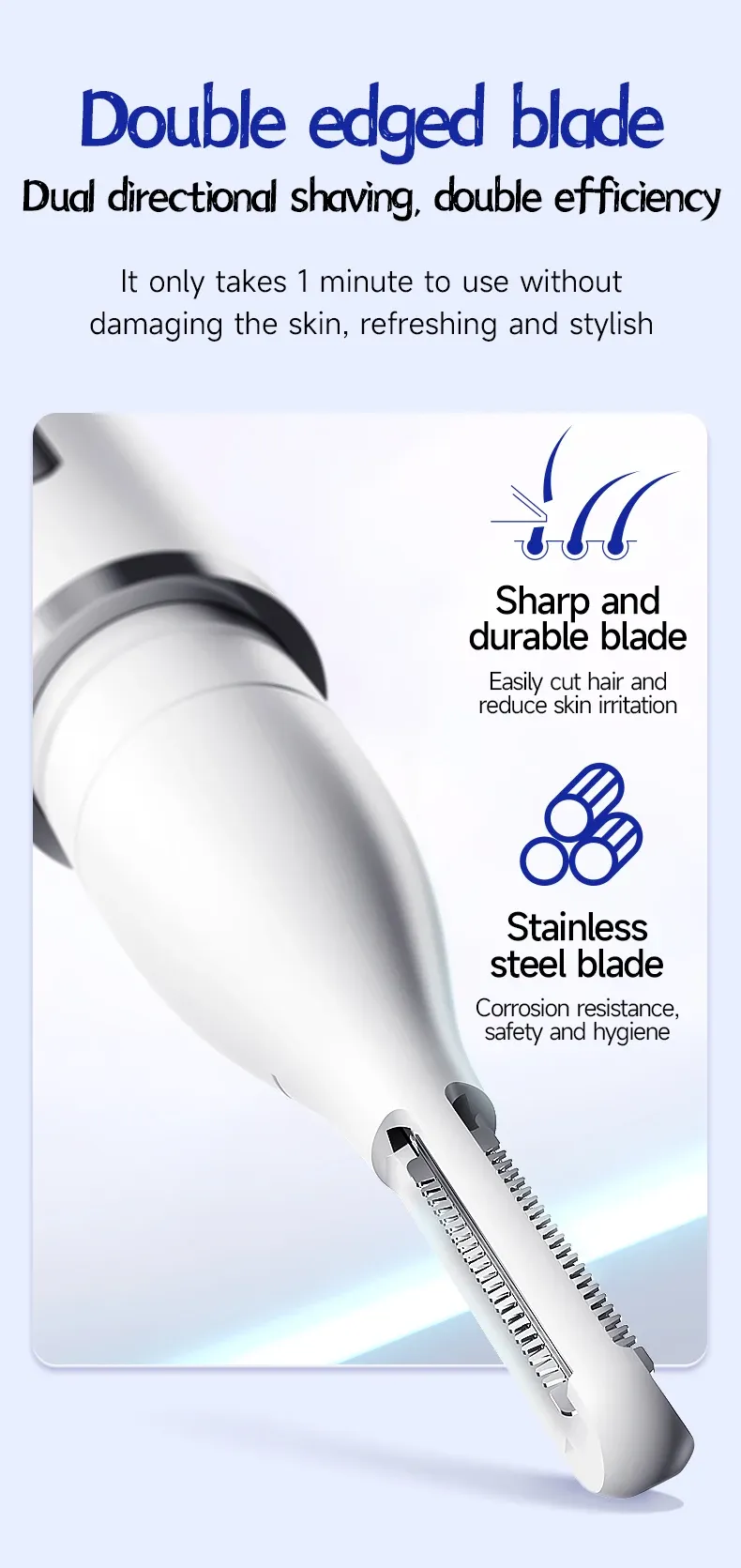 Tondeuse électrique pour poils du nez, écran LED