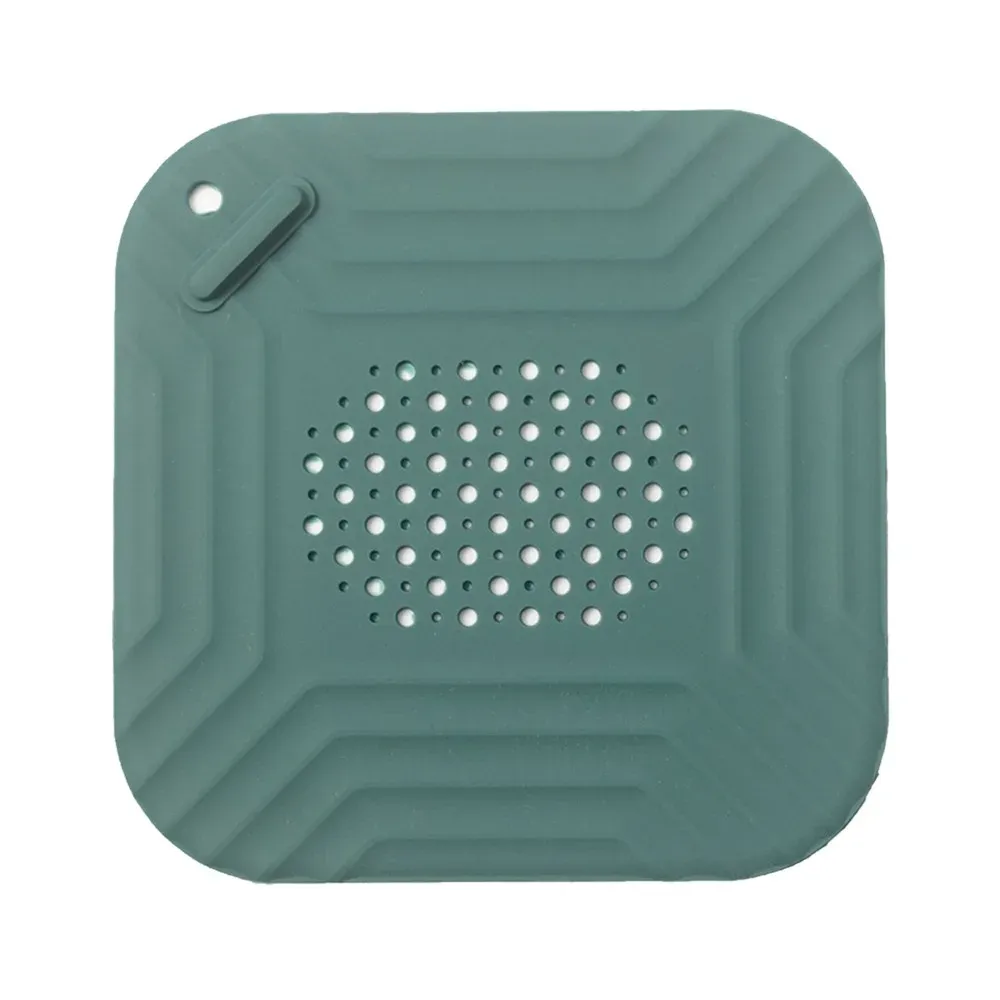 Drain de sol carré anti-blocage pour évier et douche, avec crépine à mailles et filtre à cheveux 9