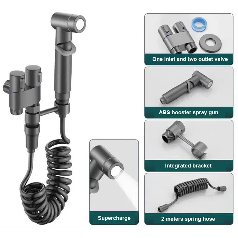 Bidet de toilette portable à eau froide, pulvérisateur de nettoyage à main pour WC, accessoires de salle de bain 11
