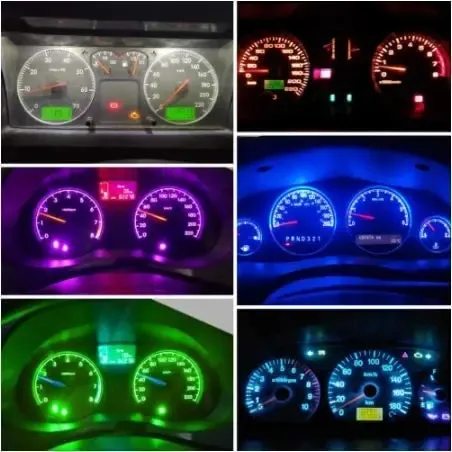 Ampoule LED T5 W3W W1.2W, Canbus, pour éclairage intérieur de voiture, témoin de tableau de bord et instrument automobile, 12 V, lot de 2 ou 10 5