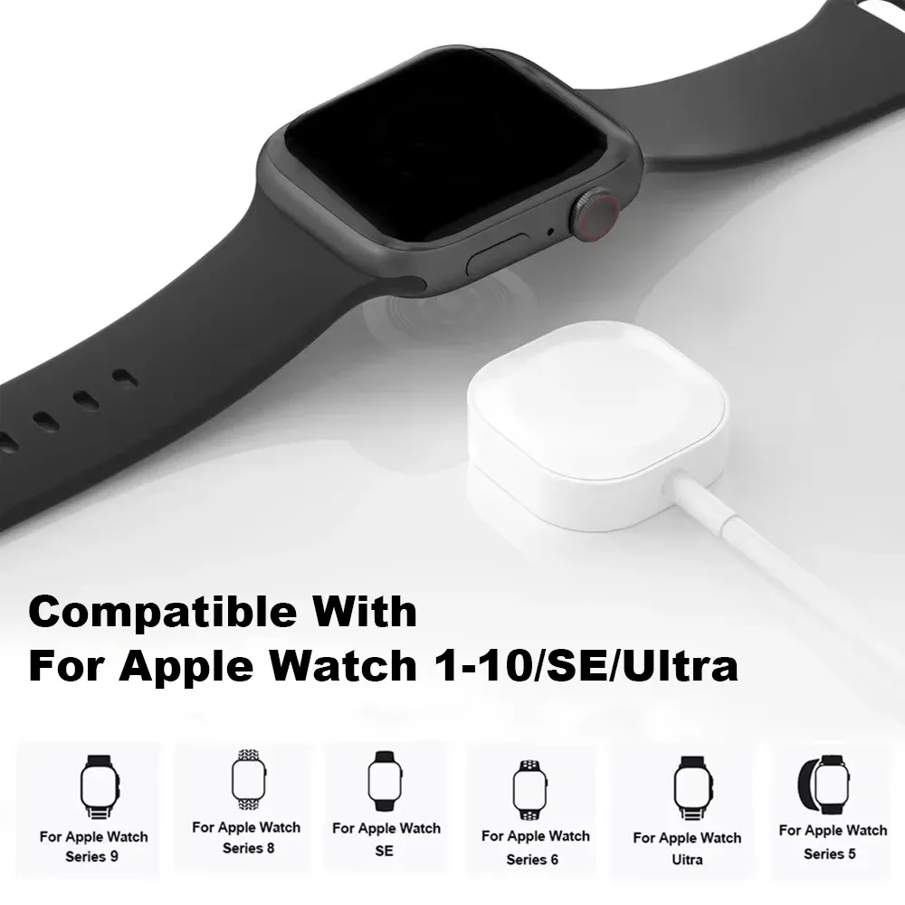 Chargeur magnétique sans fil rapide USB-A avec câble USB-C pour Apple Watch Séries 1 à 10 et Ultra, compatible iWatch 2