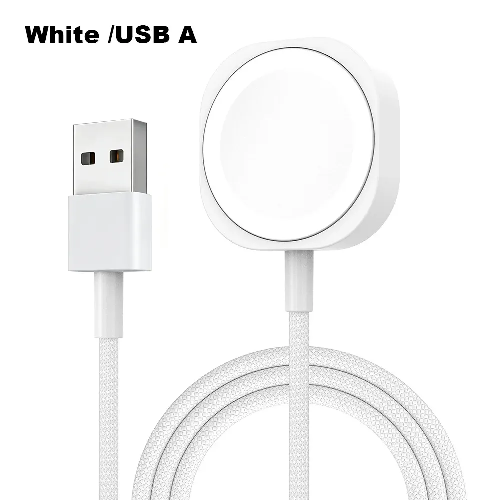 Chargeur magnétique sans fil rapide USB-A avec câble USB-C pour Apple Watch Séries 1 à 10 et Ultra, compatible iWatch 9