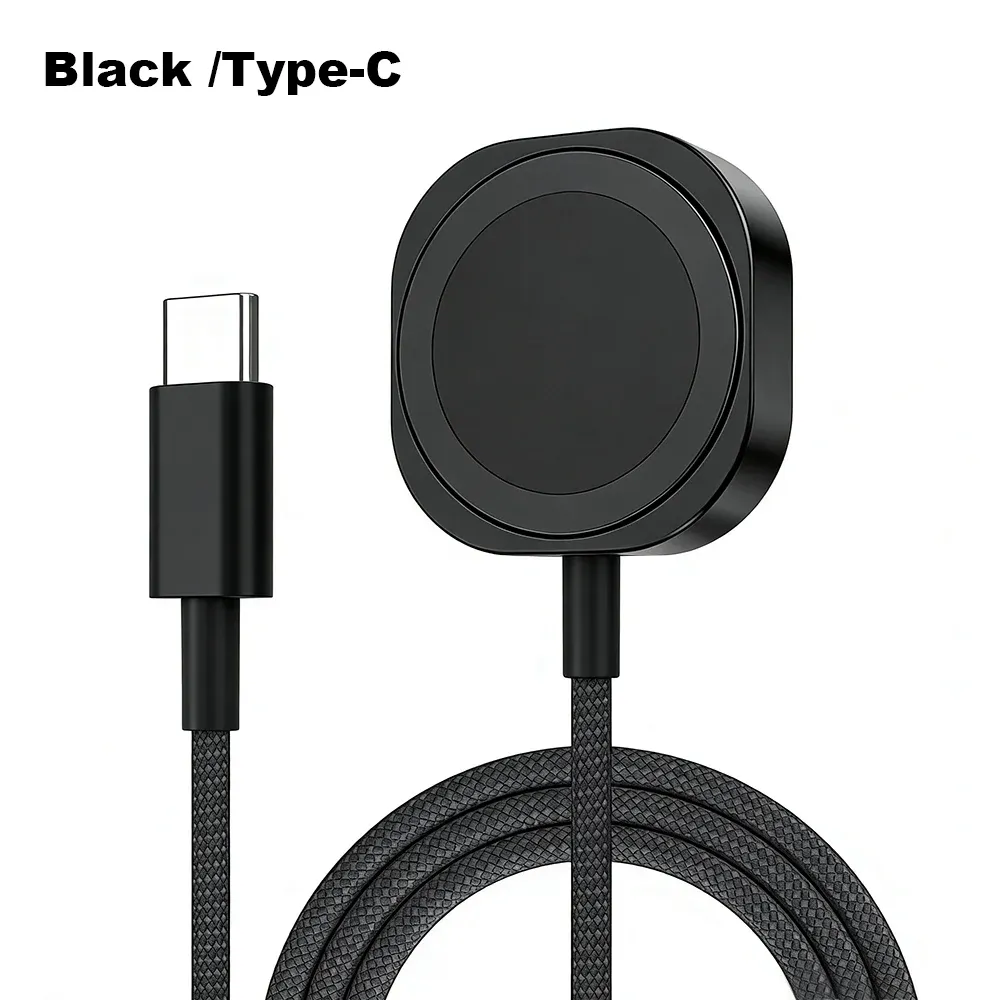 Chargeur magnétique sans fil rapide USB-A avec câble USB-C pour Apple Watch Séries 1 à 10 et Ultra, compatible iWatch 8