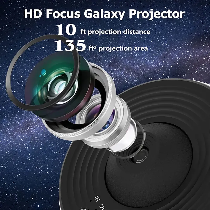 Projecteur de ciel étoilé pour chambre d'enfant, veilleuse galaxie, lampe planétarium rotative à 360°, cadeau de Saint-Valentin, décoration de mariage 5