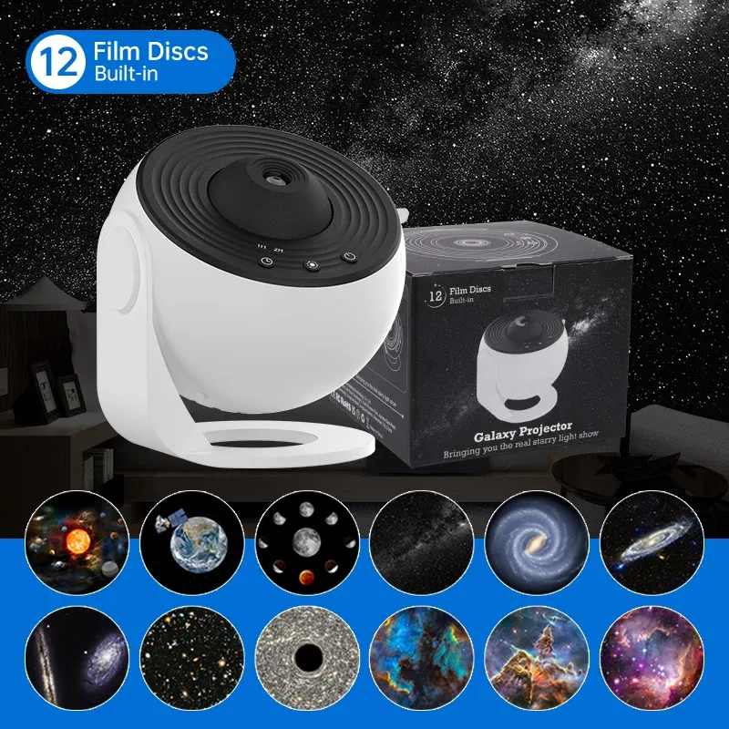 Projecteur de ciel étoilé pour chambre d'enfant, veilleuse galaxie, lampe planétarium rotative à 360°, cadeau de Saint-Valentin, décoration de mariage 8