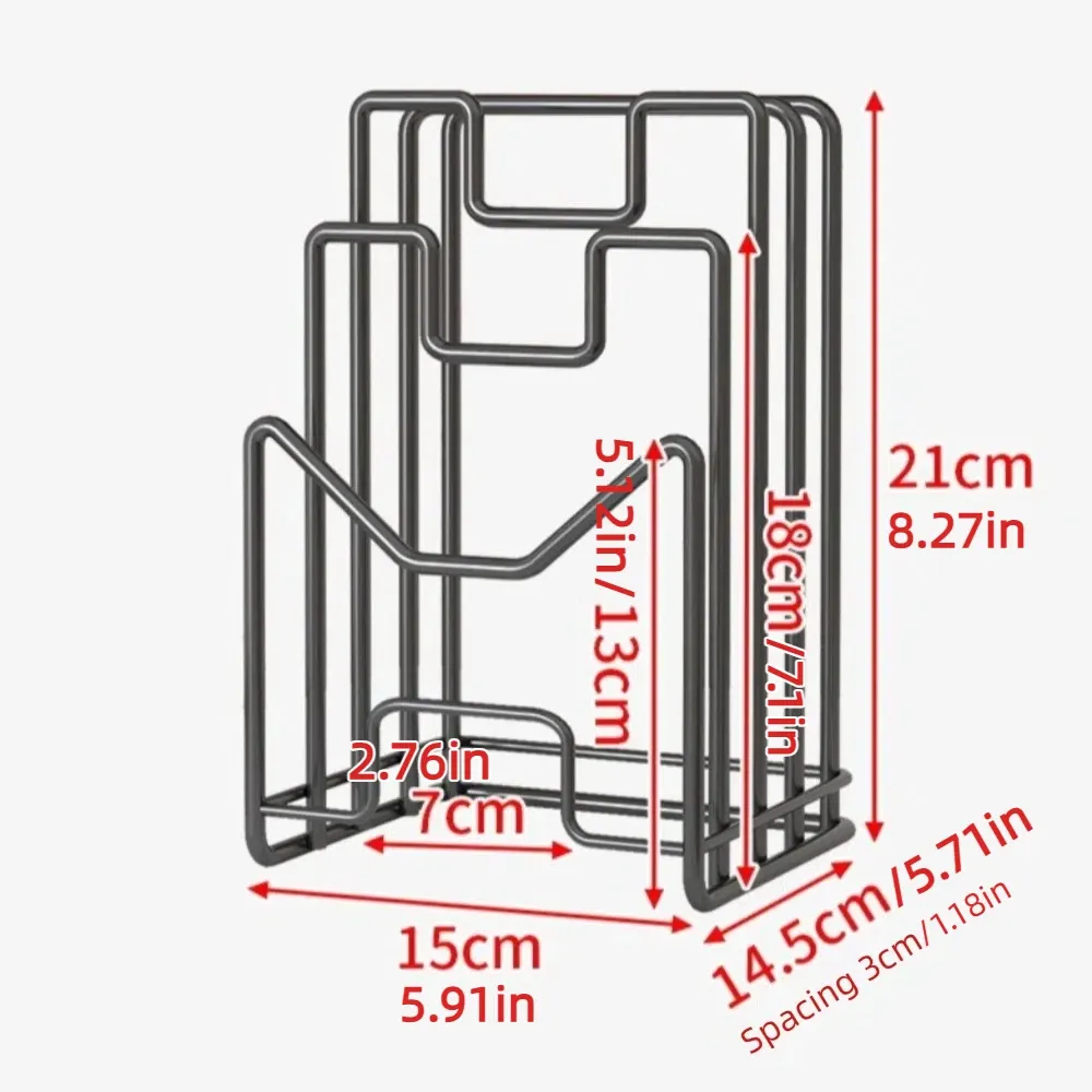 Support de rangement pour planches à découper vue d'ensemble