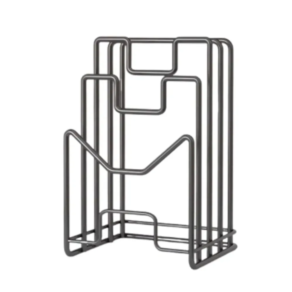 Range-couvercles et planches à découper multi-niveaux en métal, support compact en fer forgé pour planches à découper et couvercles de casseroles 7