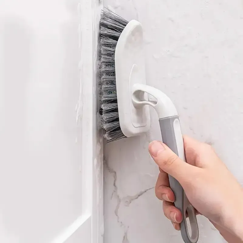 Brosse de nettoyage à long manche pour sols, baignoires, carrelage et joints de salle de bain et toilettes 2