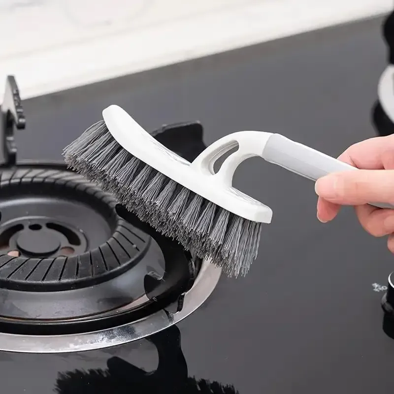 Brosse de nettoyage à long manche pour sols, baignoires, carrelage et joints de salle de bain et toilettes 3