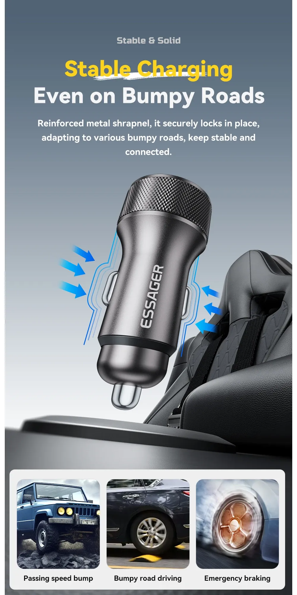 Chargeur compact pour habitacle
