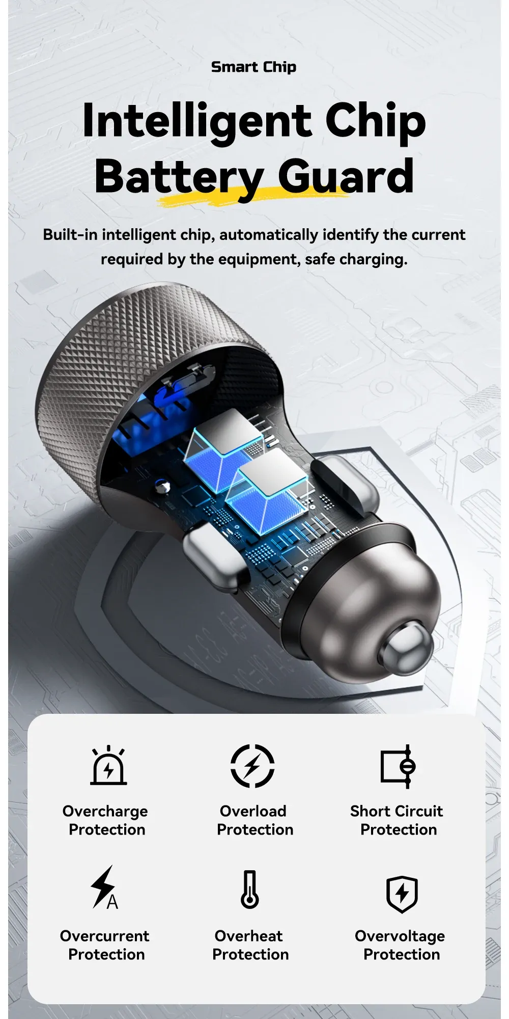 Chargeur de voiture en situation d'usage