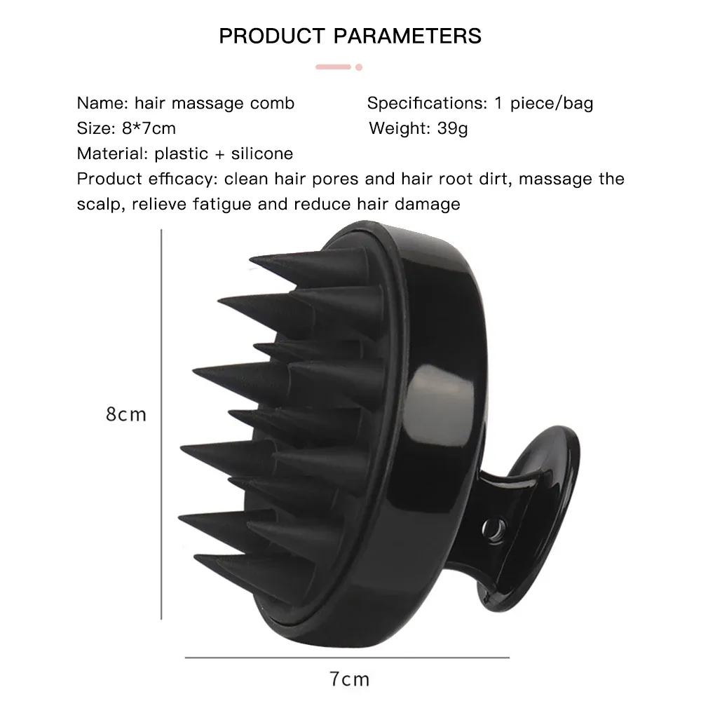 Peigne de massage du cuir chevelu en silicone, brosse de lavage des cheveux, masseur de cuir chevelu doux pour la pousse des cheveux, peigne de douche, soin capillaire 2