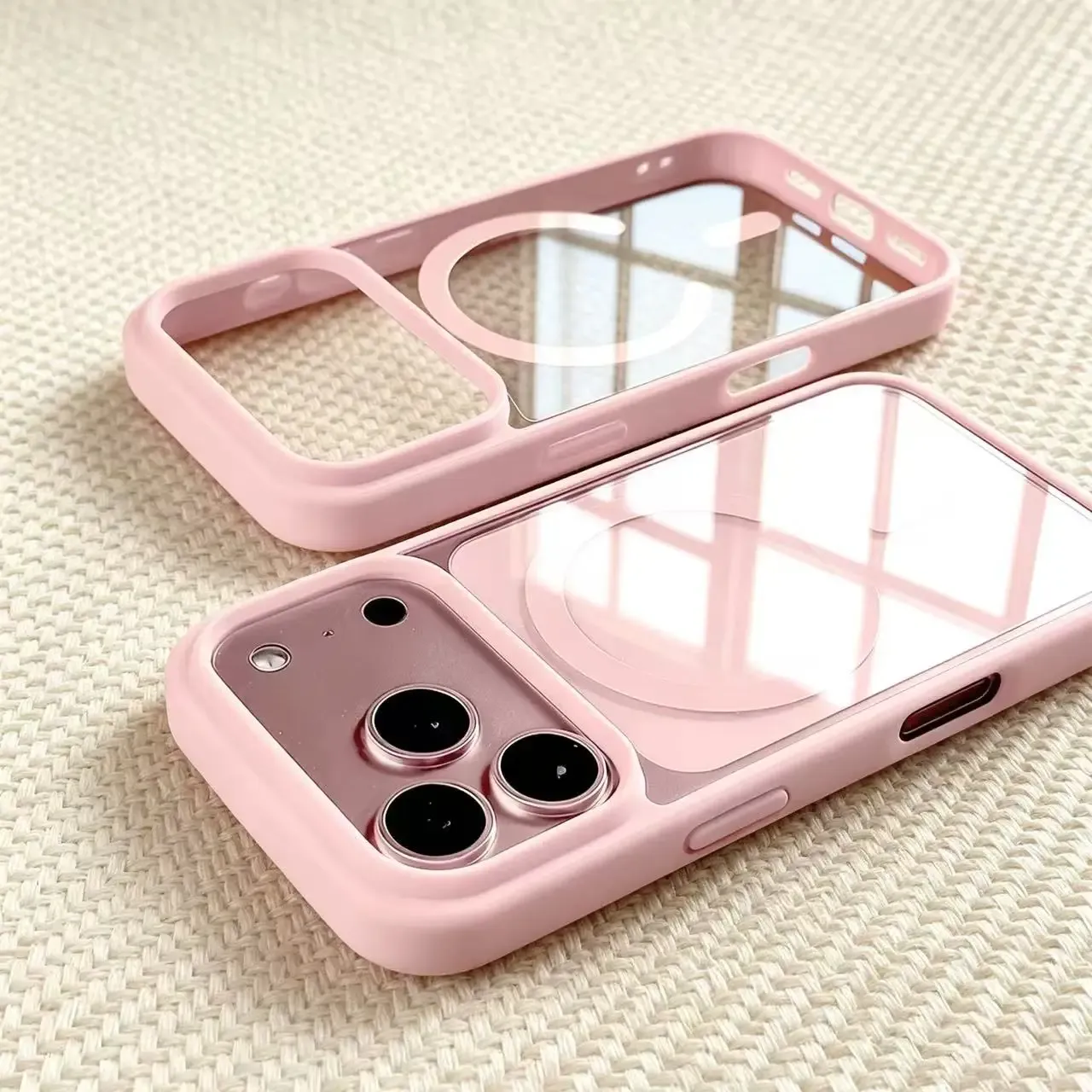 Coque transparente en acrylique compatible MagSafe pour iPhone 17 Air, 16, 15, 14 Plus, 13 et 12 Pro Max 6