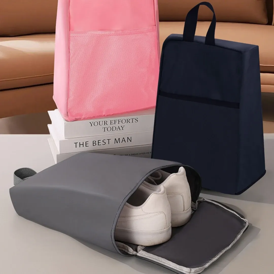 Sac de rangement portable pour chaussures et vêtements de voyage avec pochette en maille - Image 1