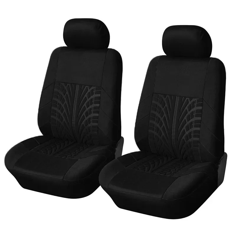 Housses de siège avant de voiture à la mode, accessoires automobiles, style empreinte de pneu en relief, tissu durable et confortable, universel, compatible avec la plupart des véhicules 10
