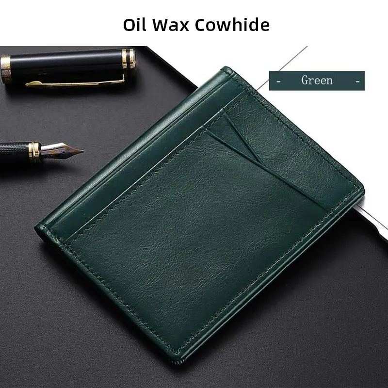 Portefeuille mince en cuir véritable, souple et compact, porte-cartes de crédit mini pour hommes, marque YUECIMIE 13
