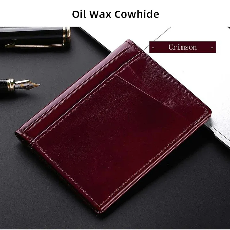 Portefeuille mince en cuir véritable, souple et compact, porte-cartes de crédit mini pour hommes, marque YUECIMIE 14