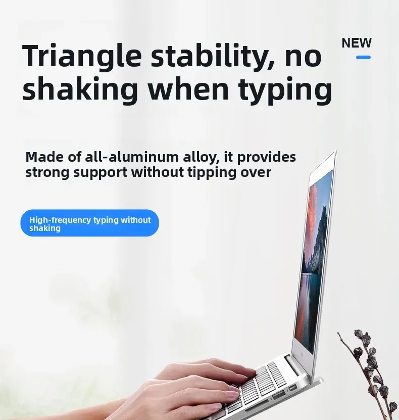 Support en aluminium pour ordinateur portable