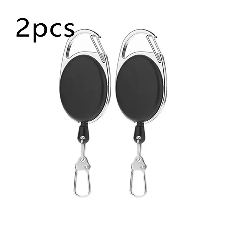 Porte-badge rétractable pour pêche à la mouche avec mousqueton à ressort à dégagement rapide, lot de 1 à 15 pièces 7