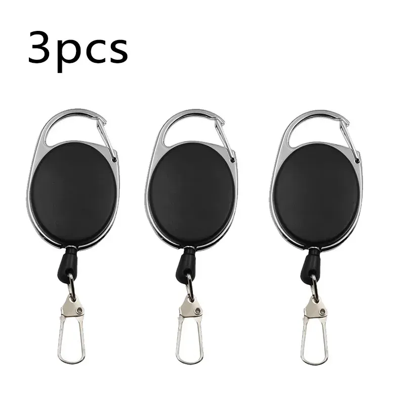 Porte-badge rétractable pour pêche à la mouche avec mousqueton à ressort à dégagement rapide, lot de 1 à 15 pièces 8