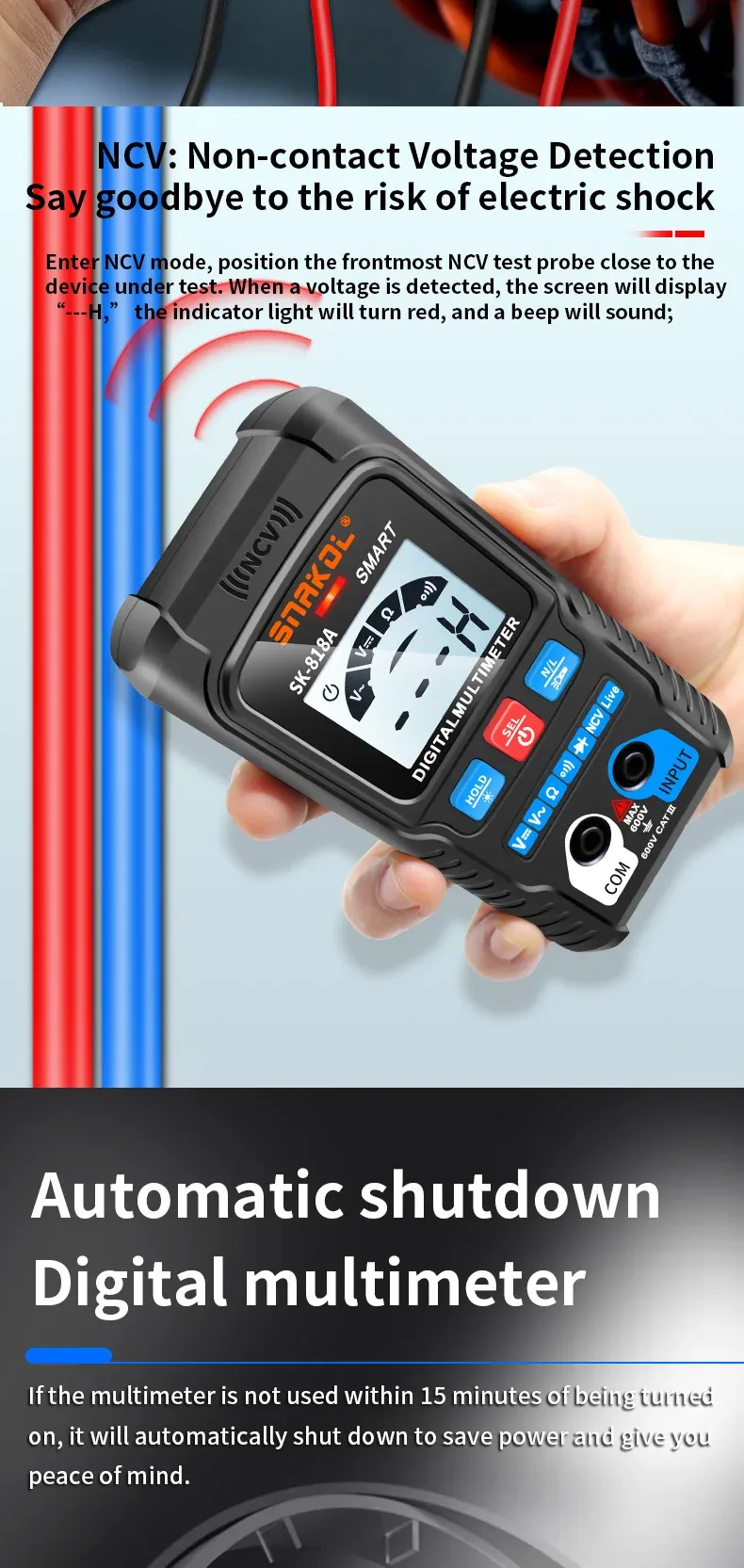 Fonctions de mesure du multimètre intelligent