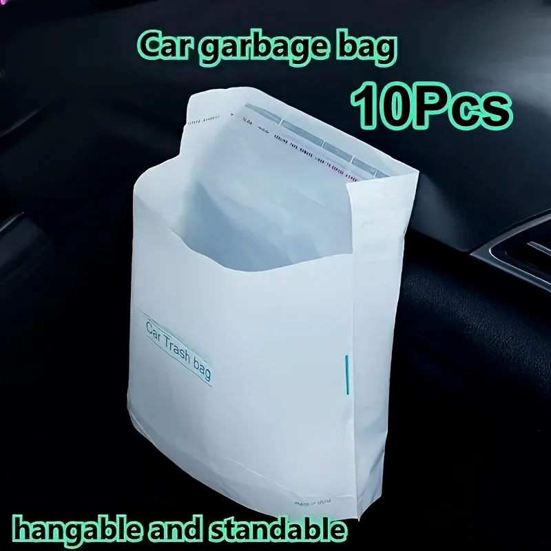 Sacs poubelles jetables auto-adhésifs pour voiture, lot de 30 à 100 pièces, portables et sans trace 9