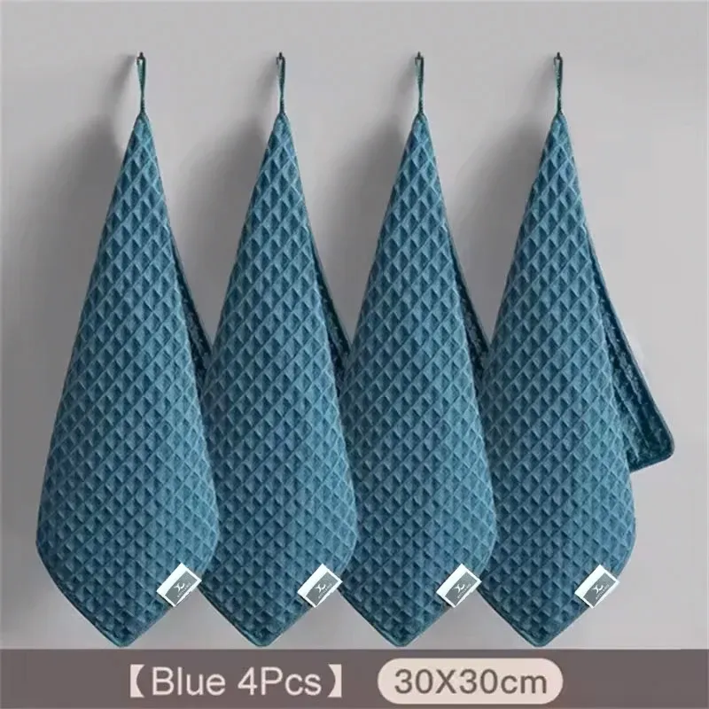 Serviettes de nettoyage en microfibre super absorbantes pour bar à café, lot de 4 7