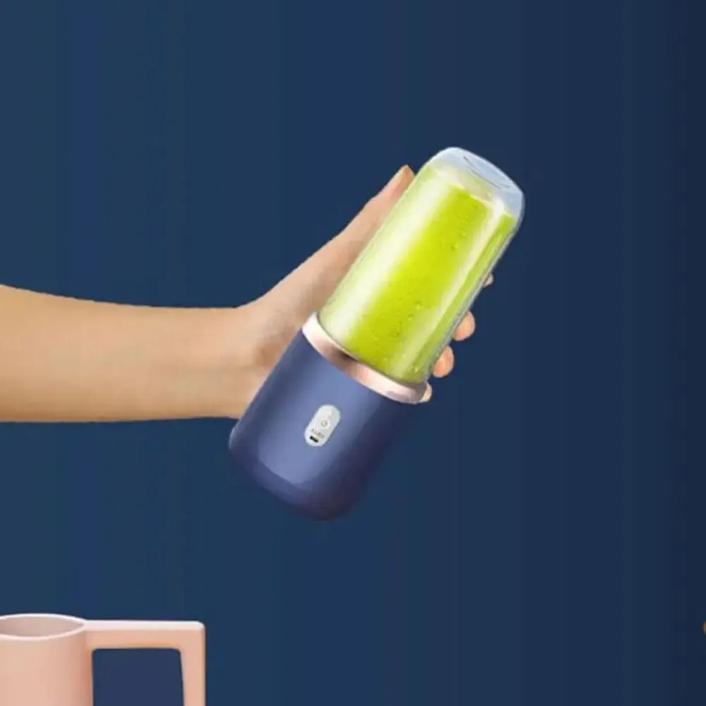 Extracteur de jus électrique USB domestique, mixeur à smoothies et milk-shakes, 400 ml, bleu/rose 3