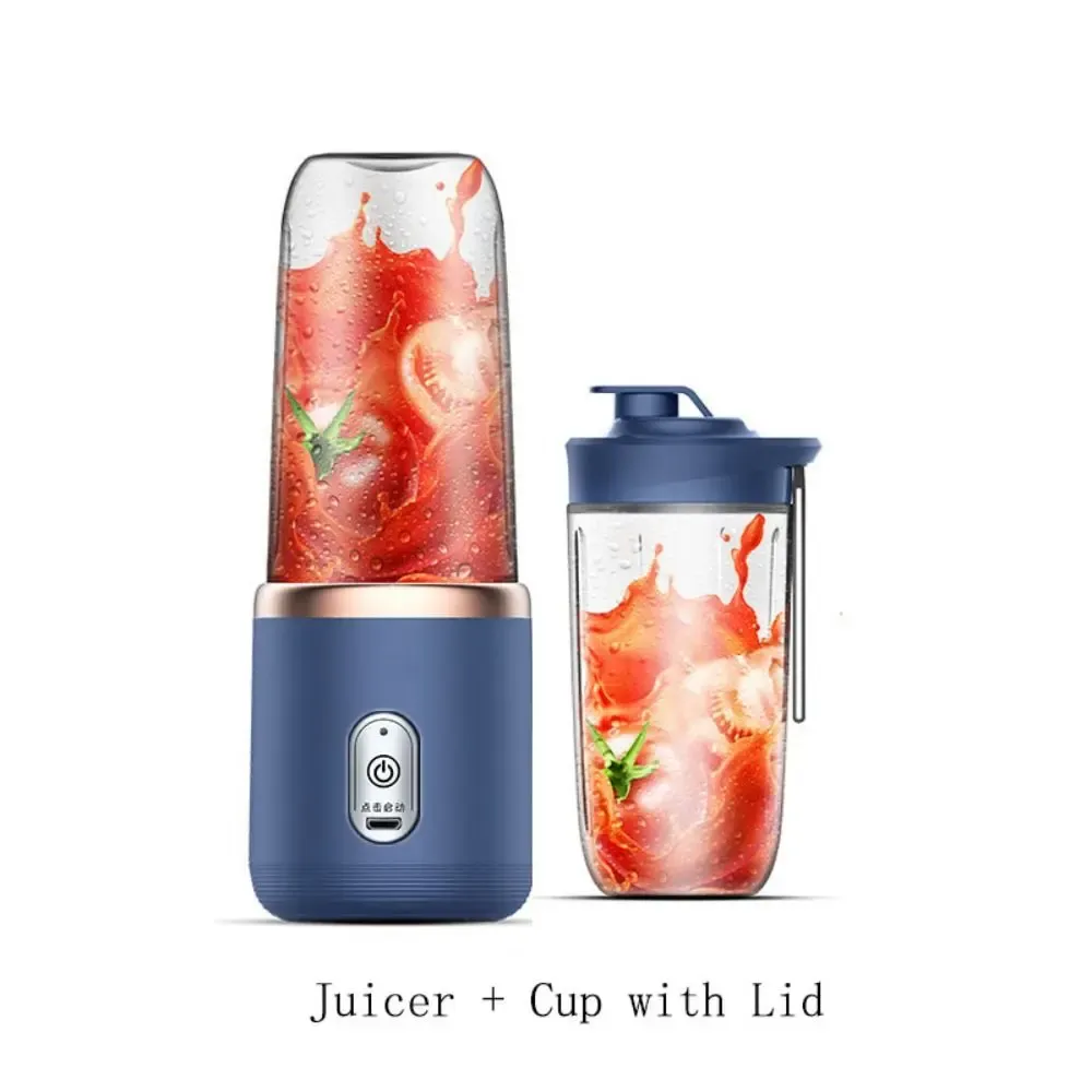 Extracteur de jus électrique USB domestique, mixeur à smoothies et milk-shakes, 400 ml, bleu/rose 8