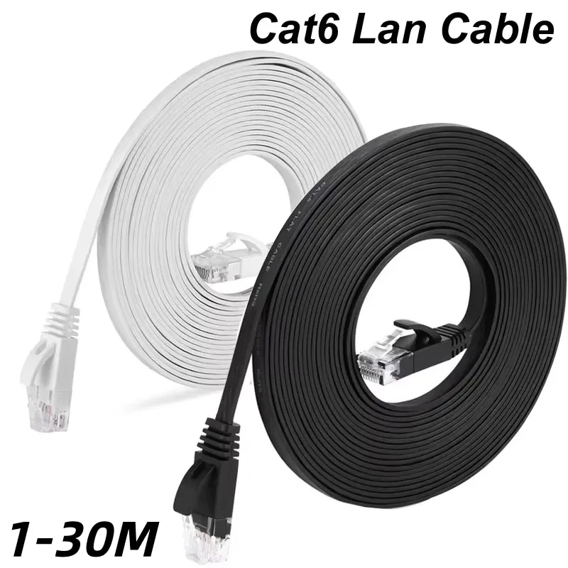 Câble Ethernet Cat 6, câble LAN haut débit pour Internet, compatible Cat6, câble réseau Gigabit
