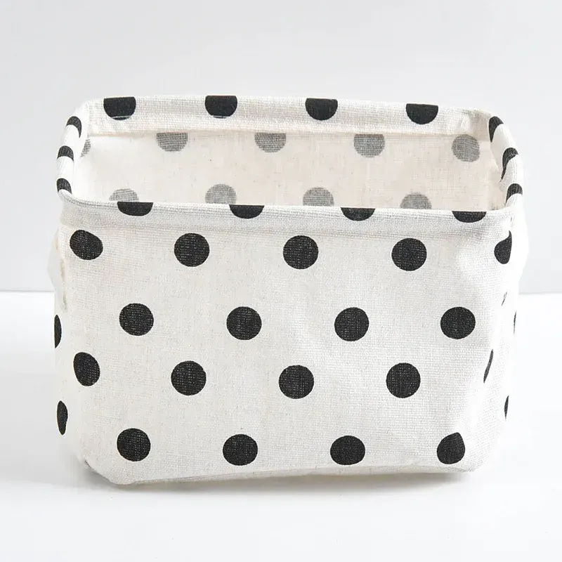 Panier de rangement pliable en tissu pour jouets, boîte de rangement de bureau en coton et chanvre, petit panier de rangement étanche frais 20
