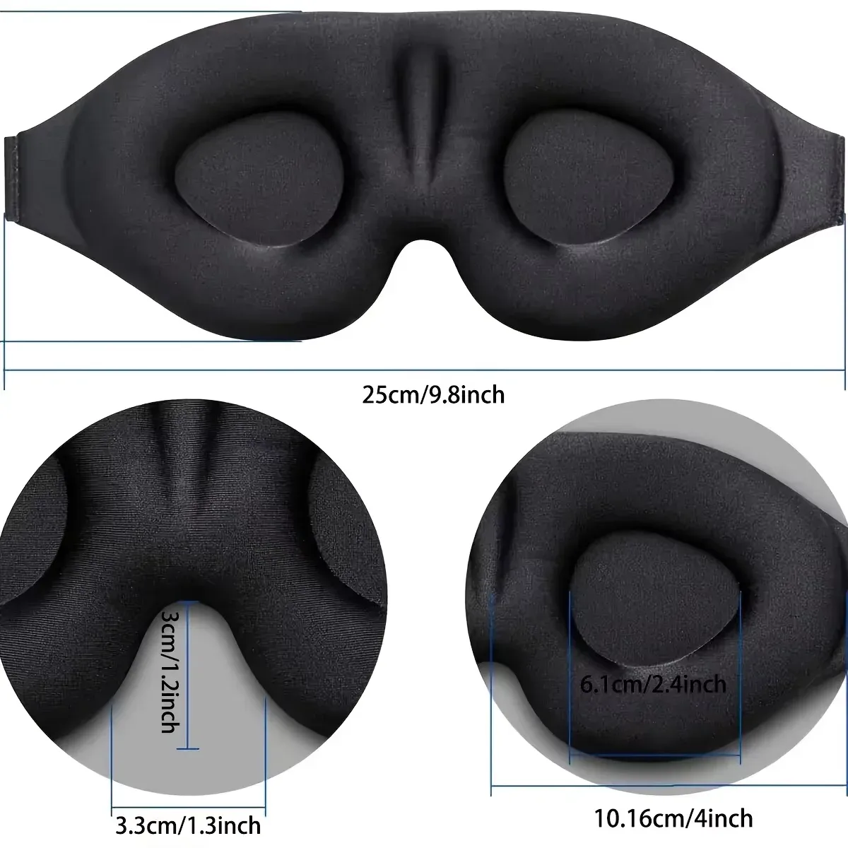 Masque de sommeil 3D profilé