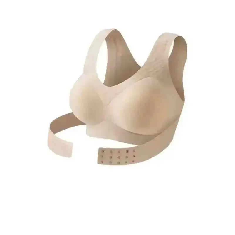 Soutien-gorge push-up correcteur de posture pour femme, sans couture, sans armatures, à boutonnière frontale, avec soutien dorsal, pour le sport et le yoga 8