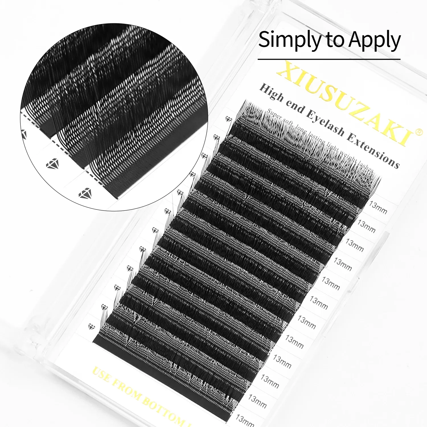 Extensions de cils XIUSUZAKI L/LU/M Courbure en U YY 3D 4D 5D, éventails de volume préfabriqués en vison 6