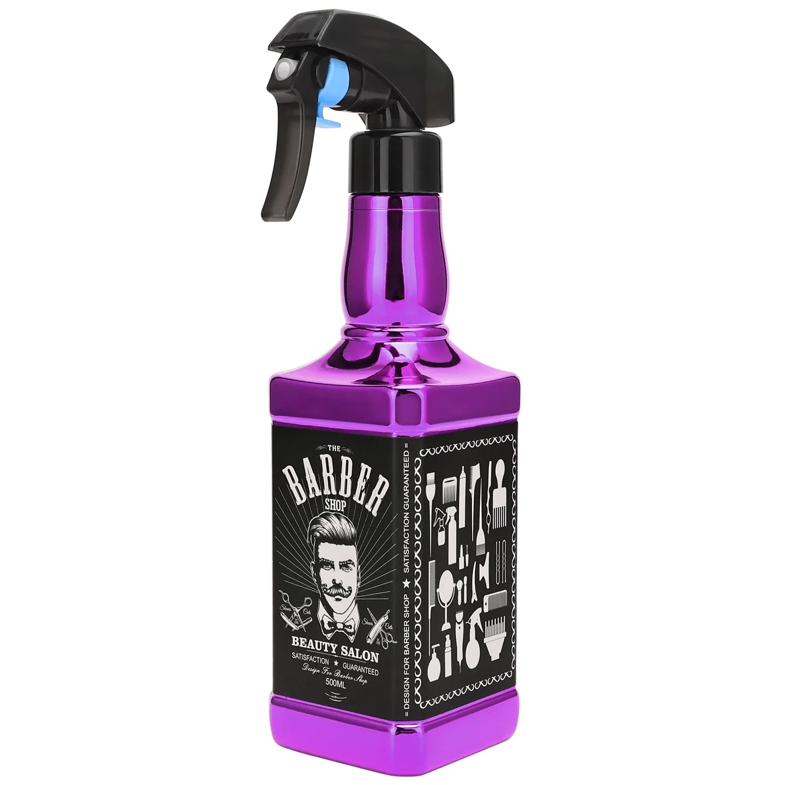 Vaporisateur d'eau rétro en forme de tête de whisky pour la coiffure 10