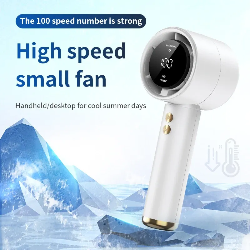 Mini ventilateur portatif rechargeable USB à charge rapide, silencieux et haute vitesse, idéal pour les voyages et le plein air 2