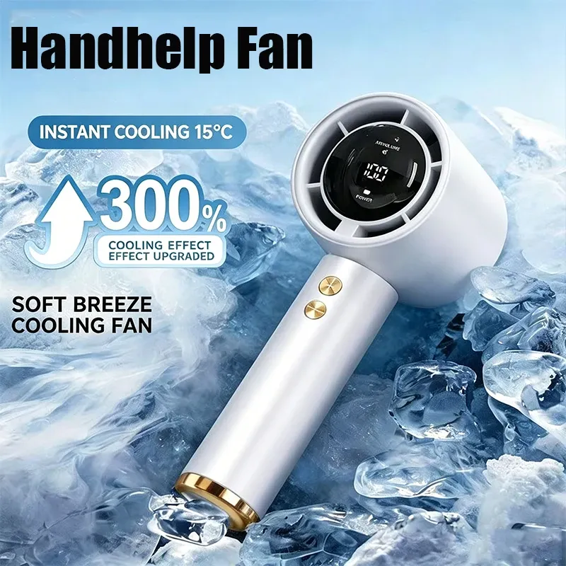 Mini ventilateur portatif rechargeable USB à charge rapide, silencieux et haute vitesse, idéal pour les voyages et le plein air - Image 1
