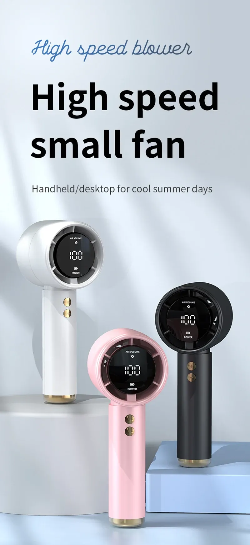 Mini ventilateur portatif USB, vue d'ensemble du produit