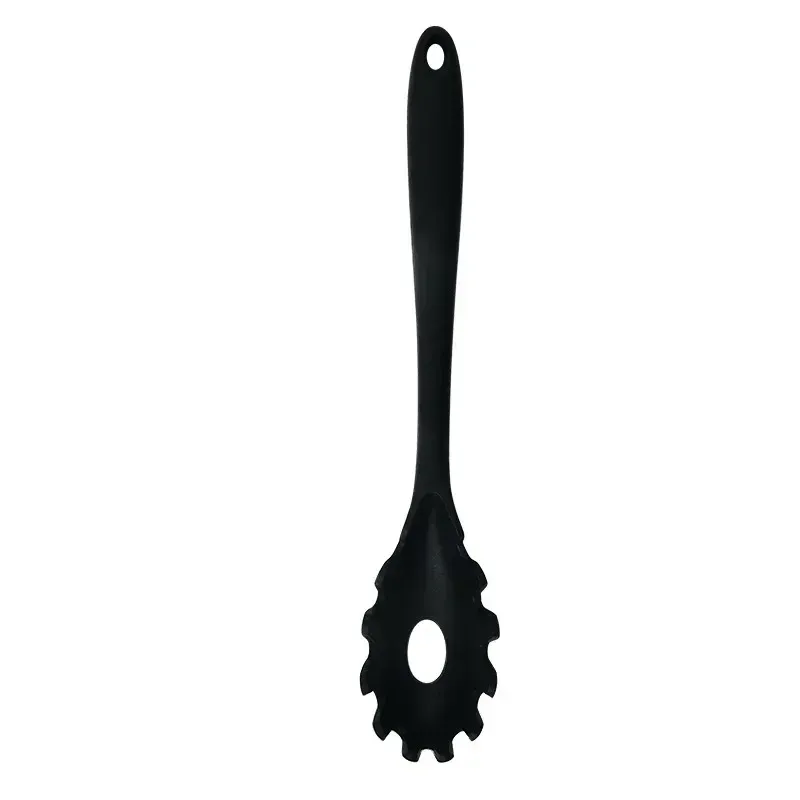 Passoire à pâtes et nouilles en silicone, cuillère à spaghetti à long manche, cuillère à nouilles, cuillère à fentes, passoire de vidange en nylon, gadget de cuisine 9