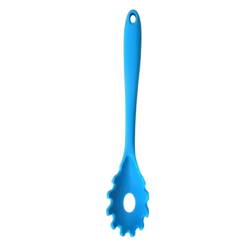 Passoire à pâtes et nouilles en silicone, cuillère à spaghetti à long manche, cuillère à nouilles, cuillère à fentes, passoire de vidange en nylon, gadget de cuisine 11