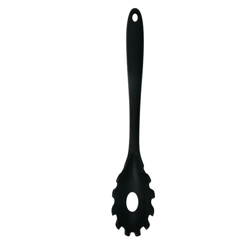 Passoire à pâtes et nouilles en silicone, cuillère à spaghetti à long manche, cuillère à nouilles, cuillère à fentes, passoire de vidange en nylon, gadget de cuisine 8