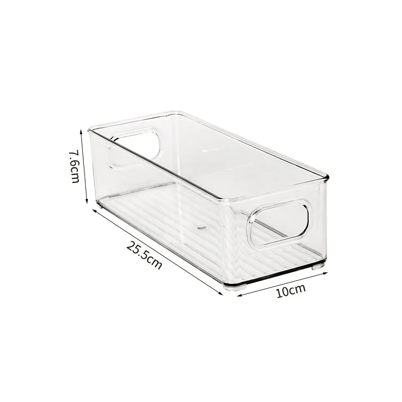 Bac de rangement transparent pour réfrigérateur, boîte pour légumes et fruits, contenant transparent pour cuisine, conservation des aliments et boissons 11