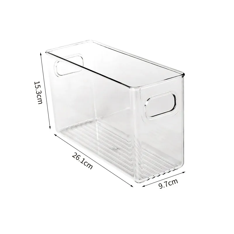 Bac de rangement transparent pour réfrigérateur, boîte pour légumes et fruits, contenant transparent pour cuisine, conservation des aliments et boissons 9