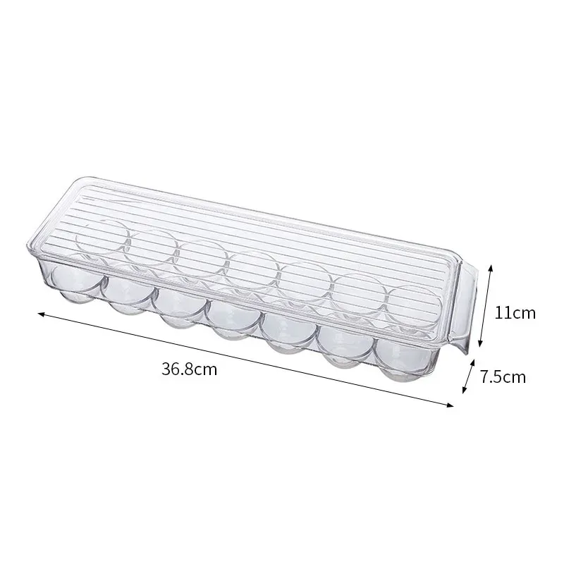Bac de rangement transparent pour réfrigérateur, boîte pour légumes et fruits, contenant transparent pour cuisine, conservation des aliments et boissons 10