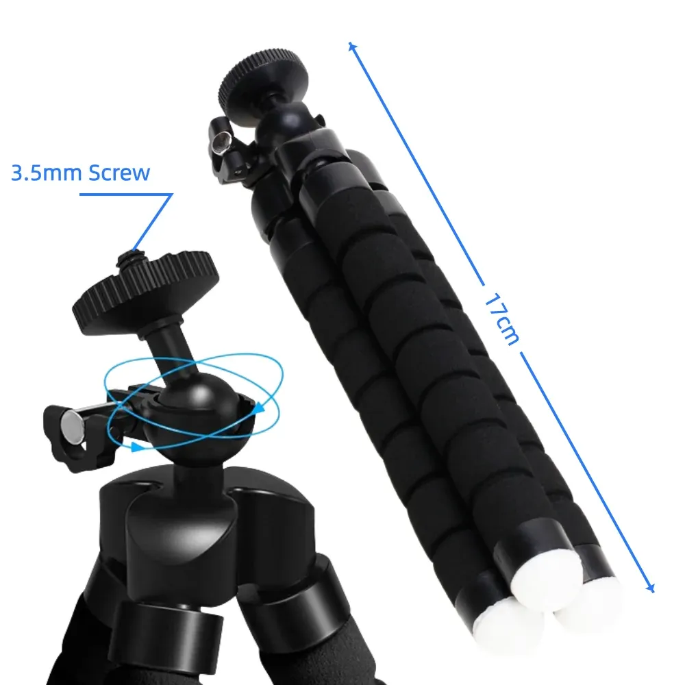 Mini trépied flexible Octopus compatible GoPro Hero et DJI Action 2