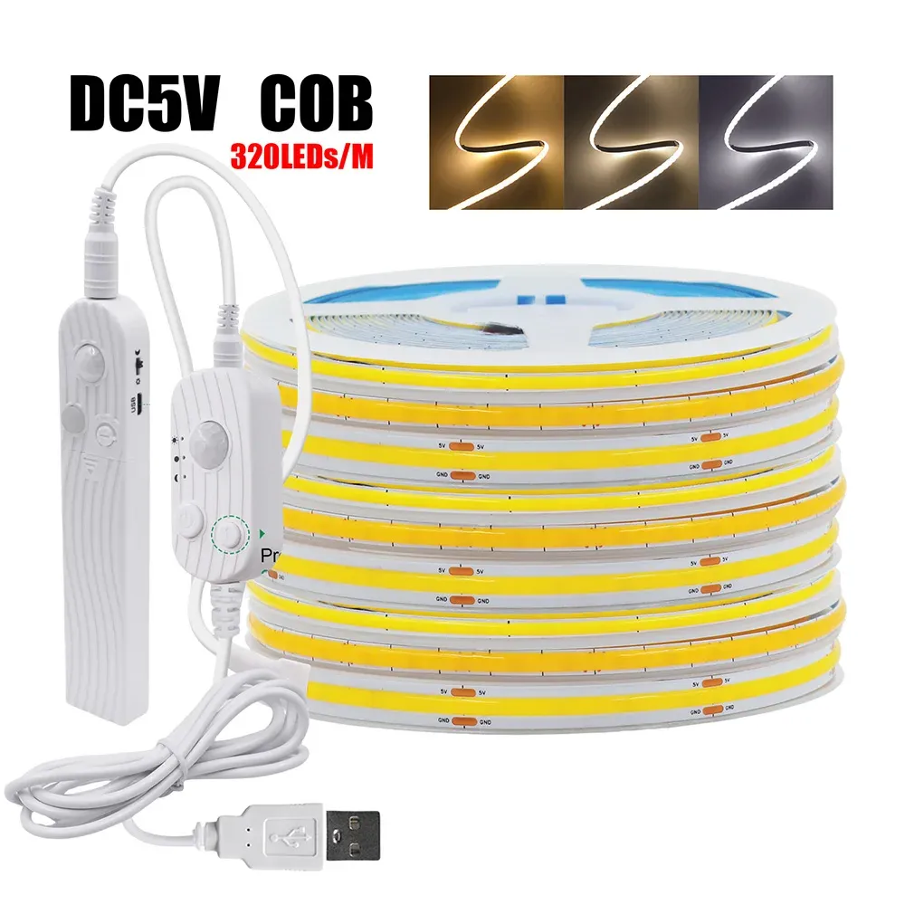 Ruban LED COB avec capteur de mouvement, vue d'ensemble