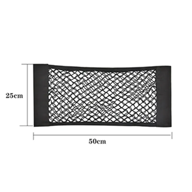 Filet de rangement adhésif pour siège arrière de voiture, poche en maille, sac portable universel 11