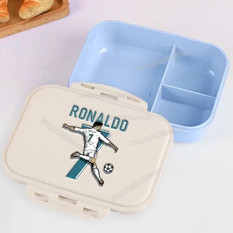 Boîte à lunch CR7 pour étudiants, boîte à bento Cristiano Ronaldo pour garçons et filles, pour la maison, le bureau et les pique-niques en plein air, cadeau pour enfants 2