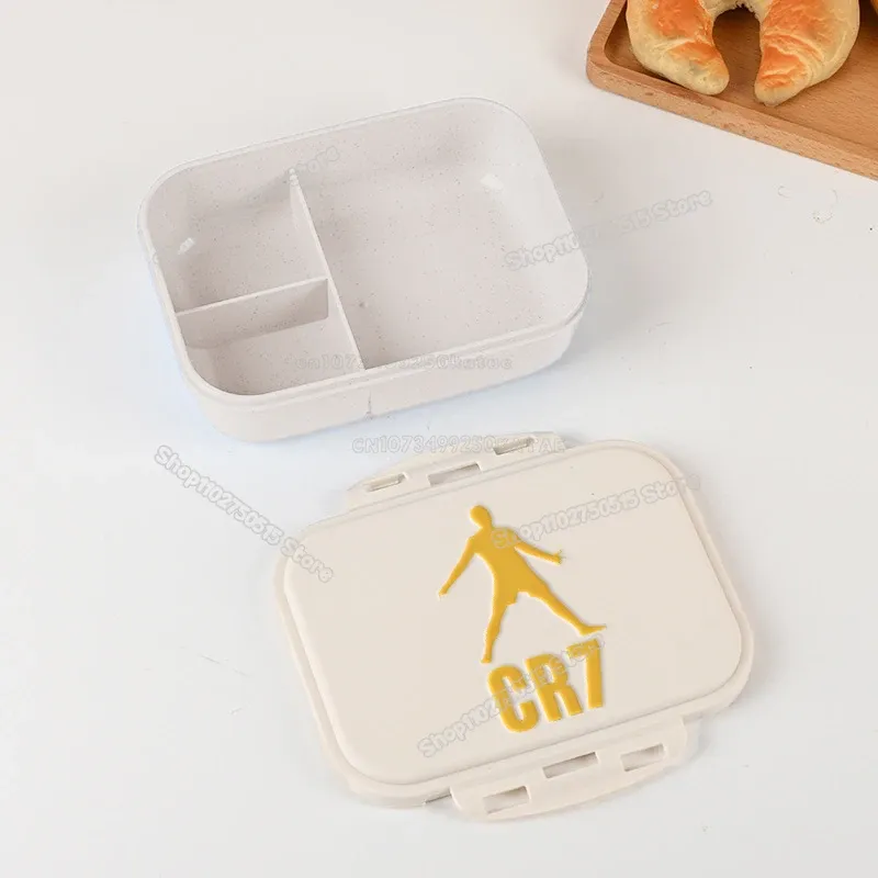 Boîte à lunch CR7 pour étudiants, boîte à bento Cristiano Ronaldo pour garçons et filles, pour la maison, le bureau et les pique-niques en plein air, cadeau pour enfants 5